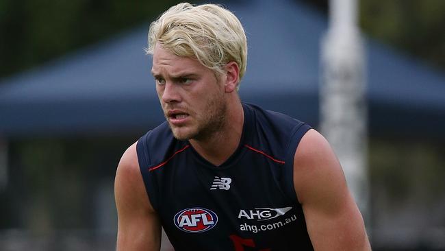 Jack Watts at Melbourne training. Picture: Wayne Ludbey