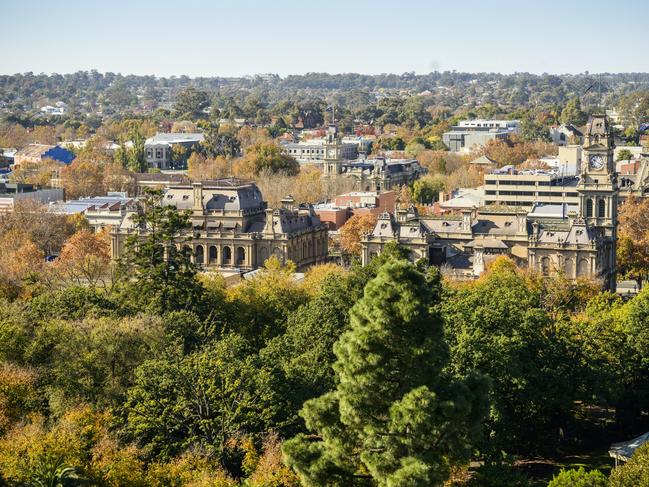 Looking out over Bendigo from Poppet Head. Picture: Visit Victoria