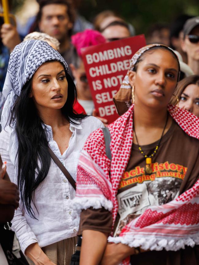 People from across the city gathered together for the protest. Picture: NCA NewsWire / David Swift