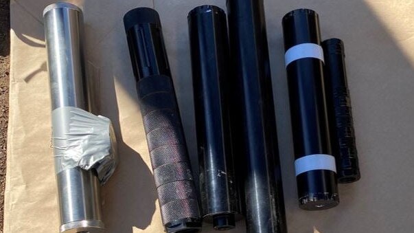 Firearm parts police found in Shane Meads's possession in Dubbo on April 13. Picture: NSW Police