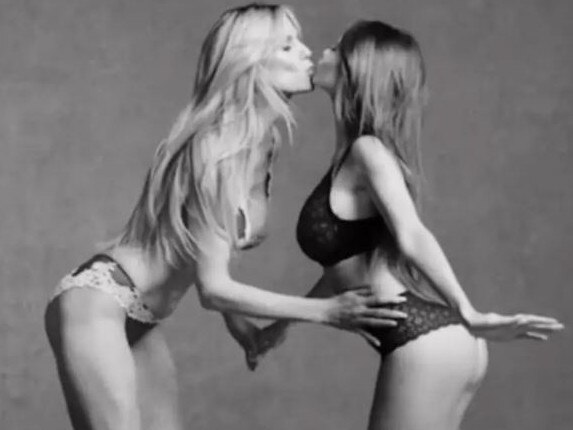 The mother-daughter duo stripped down to their underwear for the photoshoot. Picture: heidiklum/Instagram