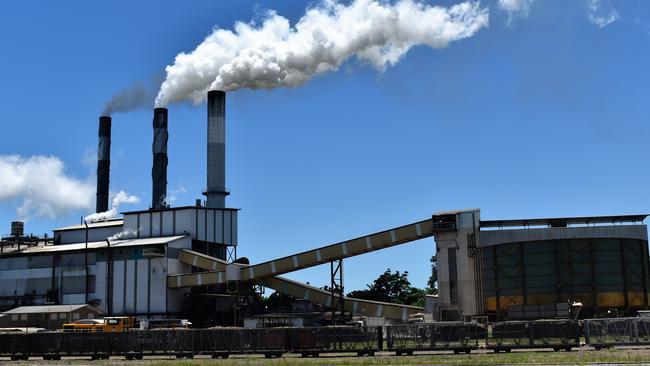 Wilmar Sugar Australia’s Victoria Mill near Ingham, Hinchinbrook Shire, fired back into action beneath clear skies on Monday after inclement weather adversely impacted the North Queensland sugar-cane harvest and pushed the crush completion date past Christmas and the New Year and well into January 2023. Picture: Cameron Bates