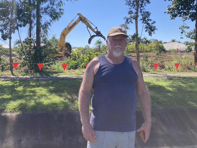 White Rock resident Tony Boland in front of the development site at 35-41 Skull Road. Picture: Angus McIntyre