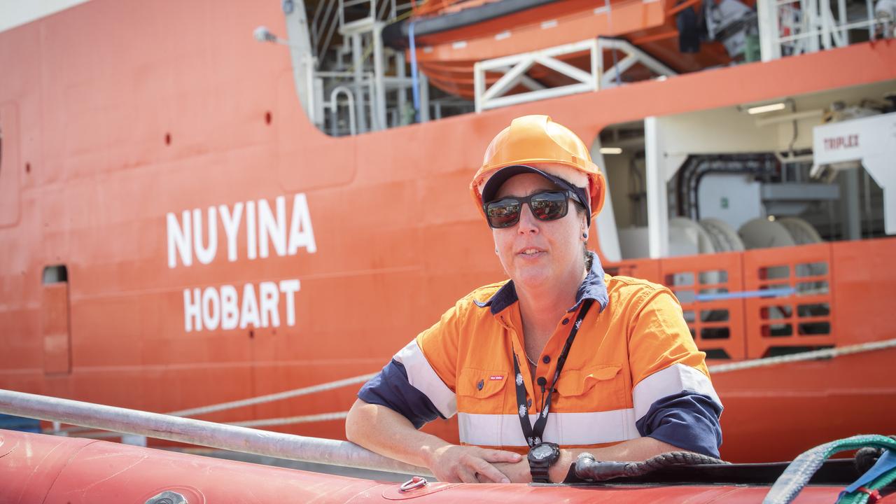 Australian Antarctic Division's voyage watercraft co-ordinator Carly Pitassi who will embark to Casey Station in Antarctica for a Christmas resupply and vital science projects on Wednesday. Picture: Chris Kidd