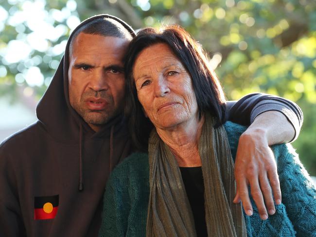 Anthony Mundine pictured with his mum Lyn. Picture: David Swift.