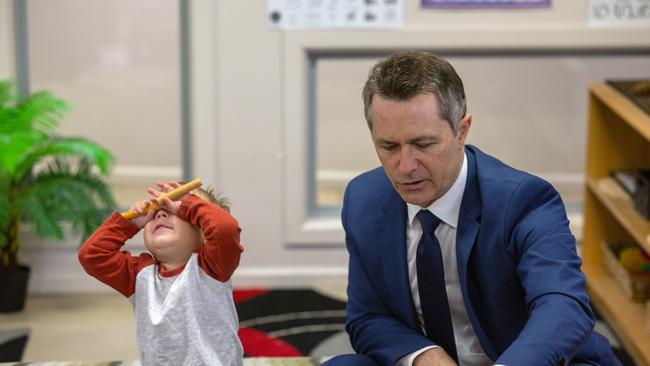 Price caps and naming and shaming childcare providers that charge too much are under consideration, Education Minister Jason Clare said. Picture: Gary Ramage