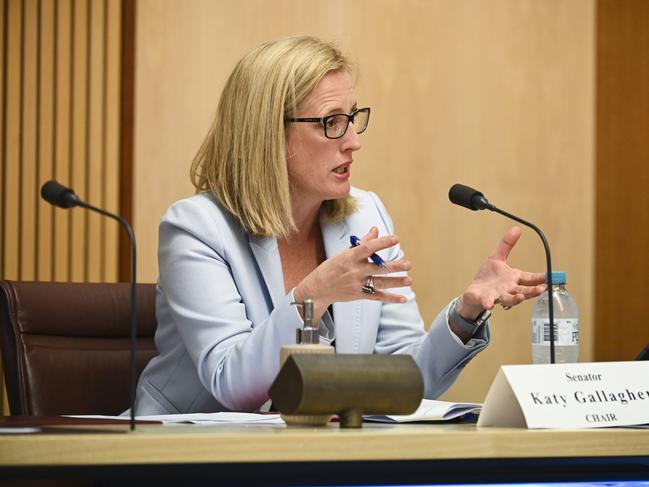 Labor senator Katy Gallagher says it ‘makes sense’ to wind back JobKeeper for those who are better off under the scheme than they were before. Picture: AAP Image/Lukas Coch