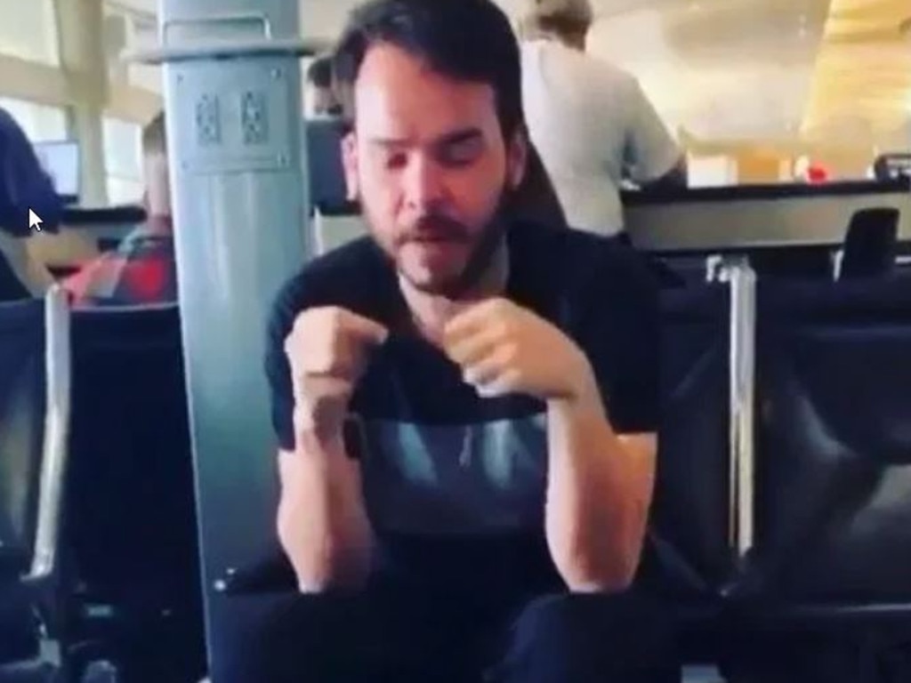 He didn’t seem bothered to be doing it in public.