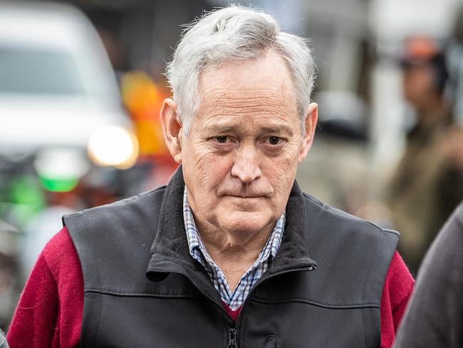 Mushroom poisoning survivor Ian Wilkinson walks from the Supreme Court. Picture: Jake Nowakowski