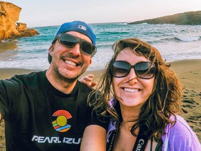 Emily and Bobby Sheets, survivors of the Whitsunday Air Services helicopter crash while landing on a pontoon on Hardy Reef near the whitsundays Islands - Photo Supplied Copyright Unknown