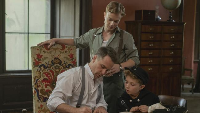 Alfie Allen (centre) in JoJo Rabbit. Picture: Supplied