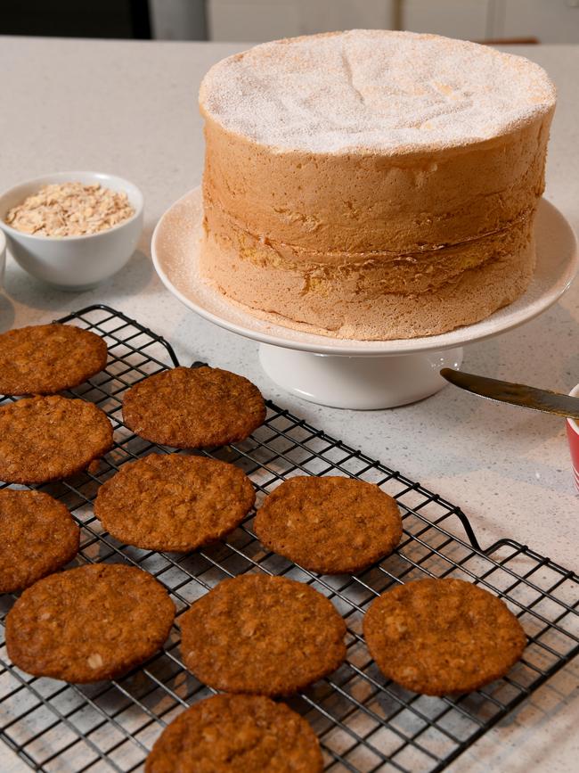 A selection of Emma’s cakes and ANZAC biscuits. Picture: Tricia Watkinson