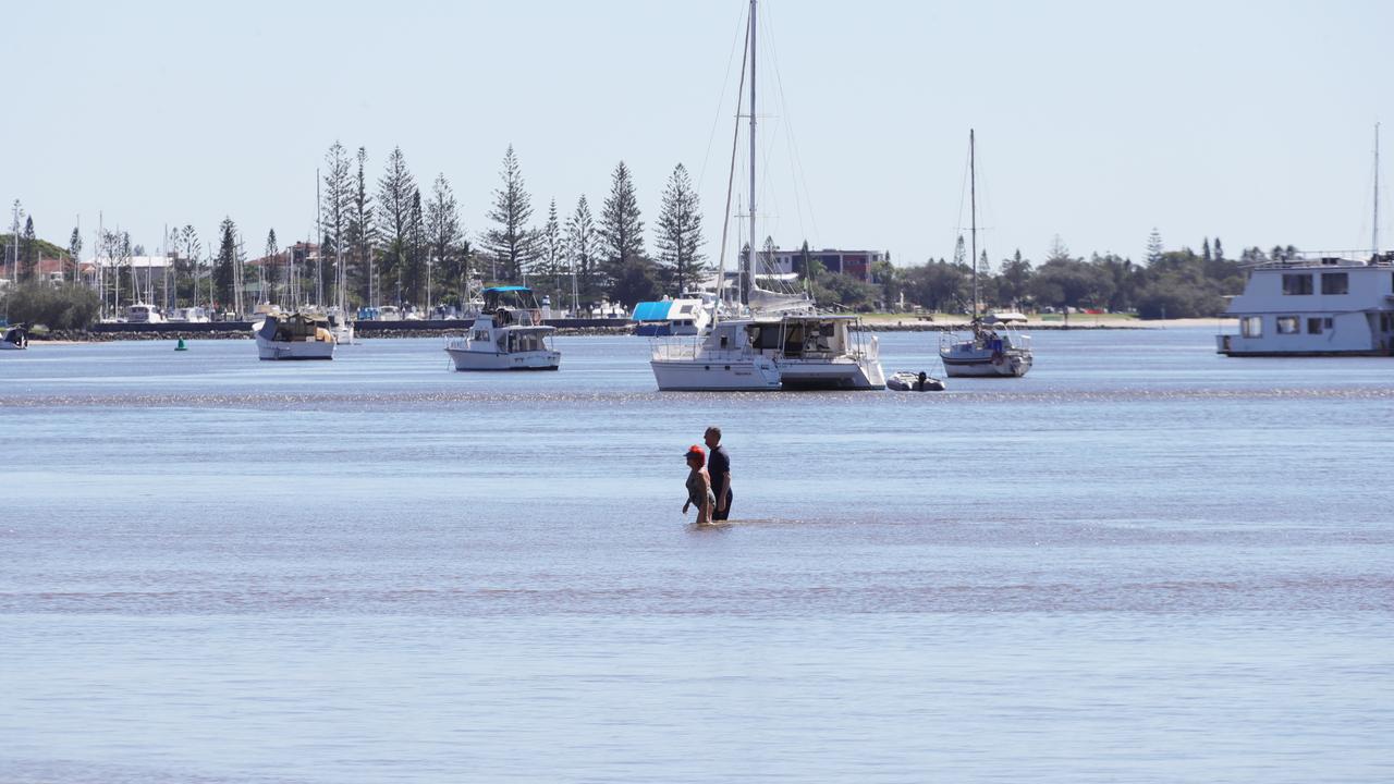 A long walk from your boat to shore at low tide.. Picture Glenn Hampson