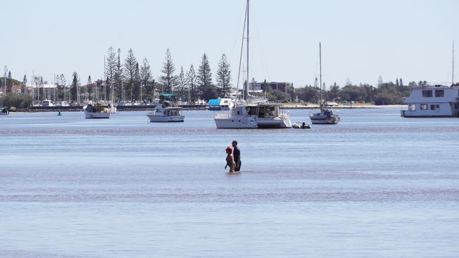 A long walk from your boat to shore at low tide.. Picture Glenn Hampson