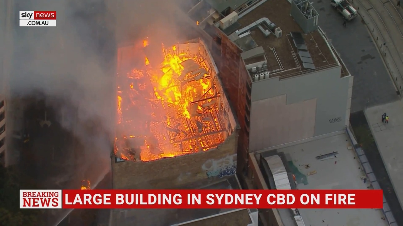 Massive building fire breaks out in Sydney CBD