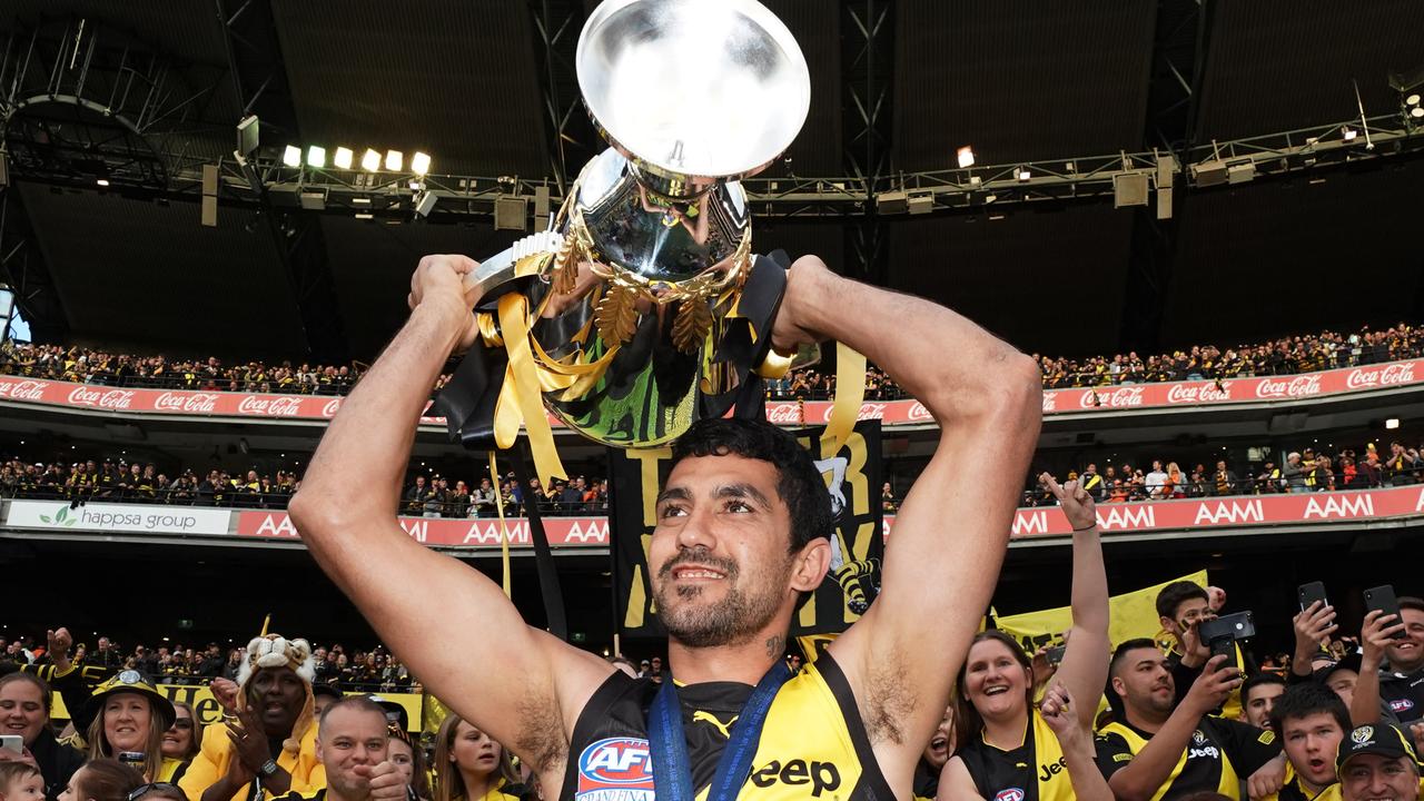 Marlion Pickett soaks up the adulation of Richmond fans after his dream AFL debut.