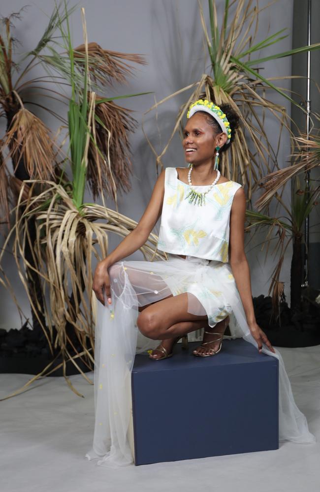 Broome-based women's art centre Nagula Jarndu displayed their wedding collection at the 2024 Country to Couture show on Tuesday August 7. Picture: Zizi Averill