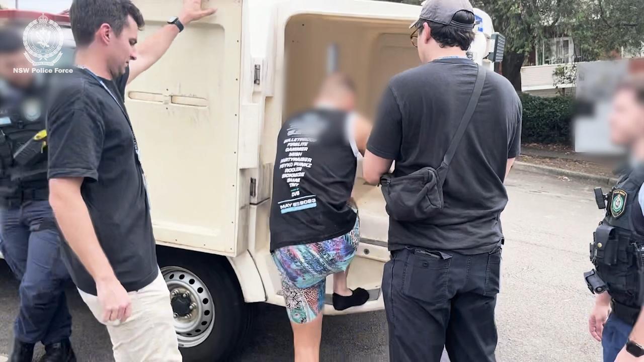 Thomas Stojanovski was arrested at Arncliffe over his alleged role in an anti-Semitic graffiti attack. Picture: NSW Police.