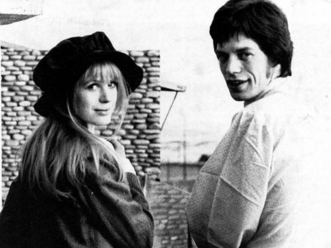 21/01/2003. Singer Marianne Faithfull with Mick Jagger in San Remo in 1966, image from book 'Faithfull'.