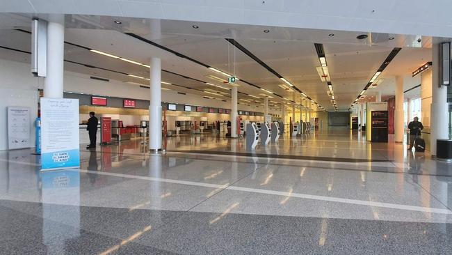 Canberra Airport (pictured) will operate entirely as a ‘green lane’ and only accept flights from countries that do not need quarantine. Picture: Terry Cunningham