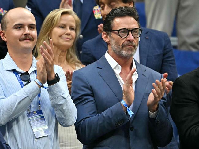 Hugh Jackman was courtside at the US Open earlier this week. Picture: AFP