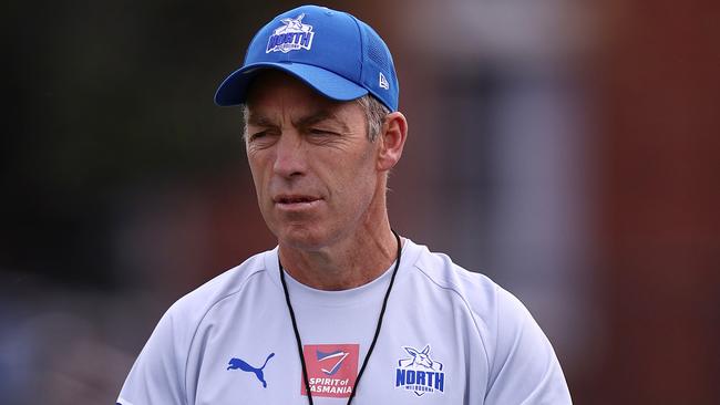 Alastair Clarkson has some work to do to get North Melbourne up the ladder. Picture: Michael Klein