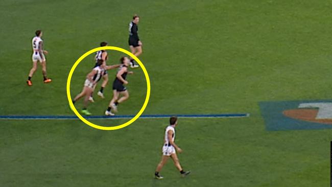 Collingwood recruit Lachie Schultz is set to come under scrutiny from the MRO for a brain fade strike to Carlton’s Blake Acres during Friday night’s clash.