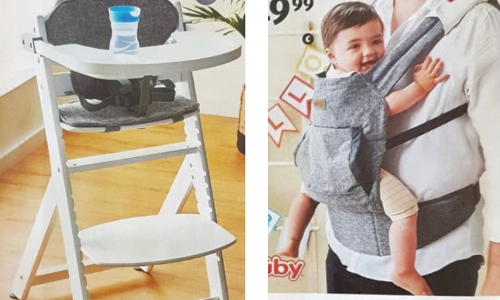 wooden high chair aldi