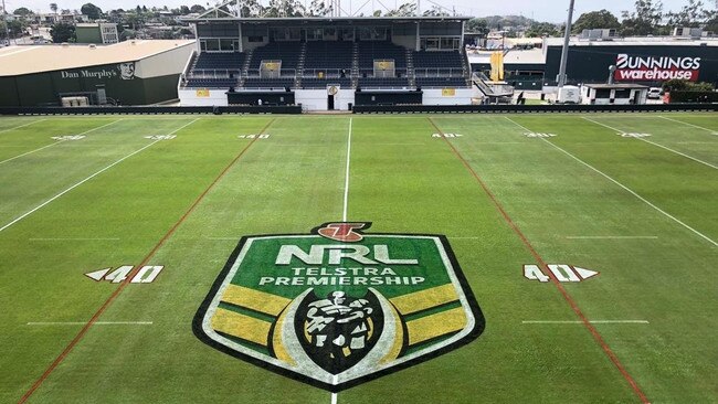 Marley Brown Oval in prime condition prior to the NRL match between Gold Coast Titans and Manly Sea Eagles.