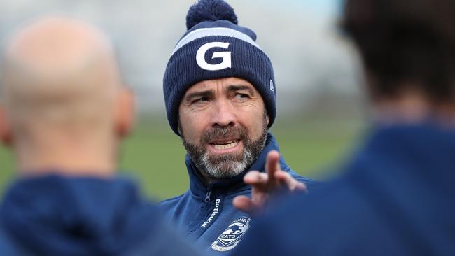 Bearded Chris Scott is the Geelong coach’s alter ego. Picture: AFL Photos/Getty Images