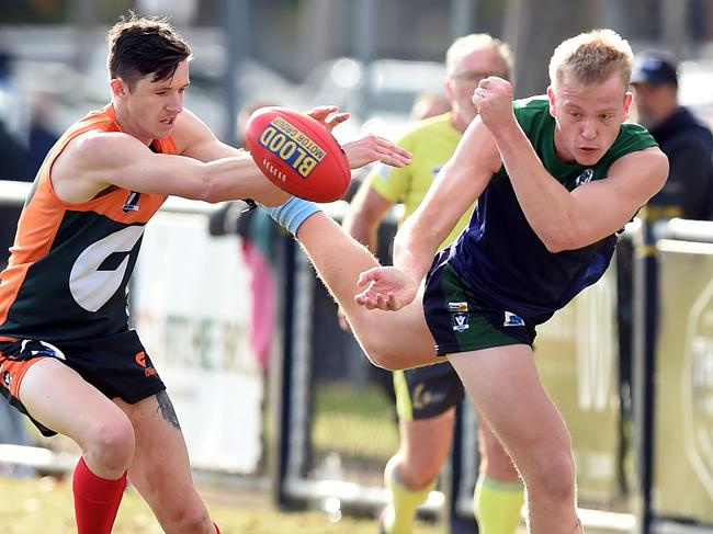 Saint Lachy Peck gets in a tangle for St Mary's.