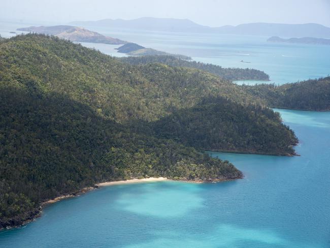 Whitsunday Island, 07 Nov 18, Cid Harbour, site of 3 shark attacks.Beach in Cid Harbour.Photo : Daryl Wright.