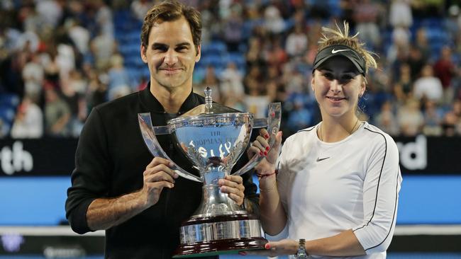 Roger Federer and Belinda Bencic of Switzerland won the last Hopman Cup in 2019.