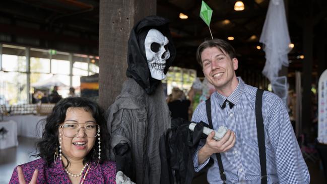 Yung-Lin Chiang and Antonio Muscerino at the Spooktacular Halloween Markets at the Goods Shed. October 26, 2024. Picture: Christine Schindler