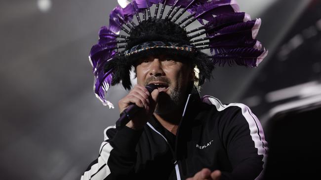 Jamiroquai performs at Harvest Rock II, in Rymill Park, Adelaide last year. Picture: Emma Brasier