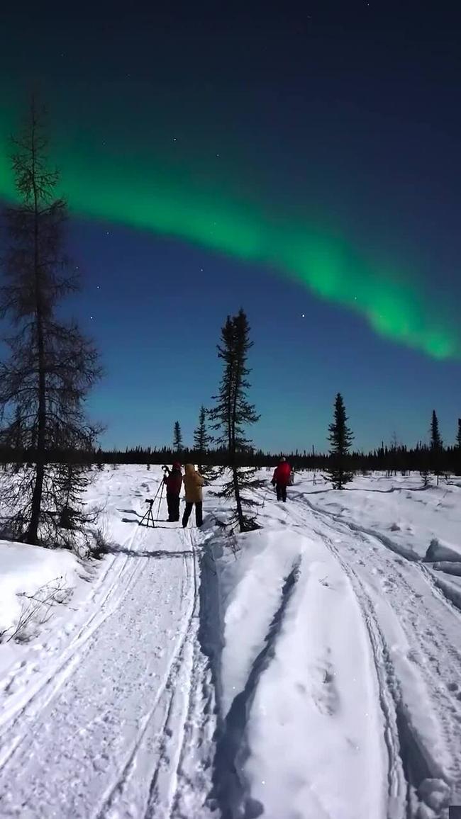 Motorist captures stunning aurora borealis swirls on drive