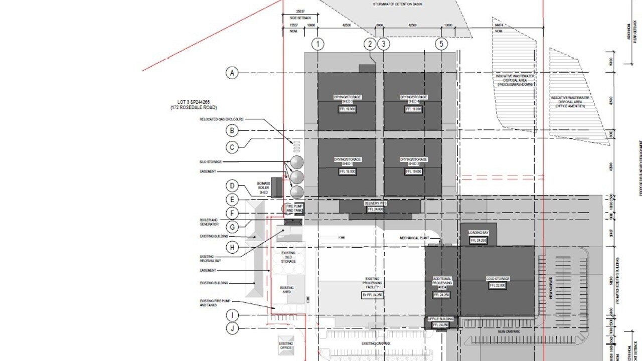 The plans include cold room storage and a solar farm.