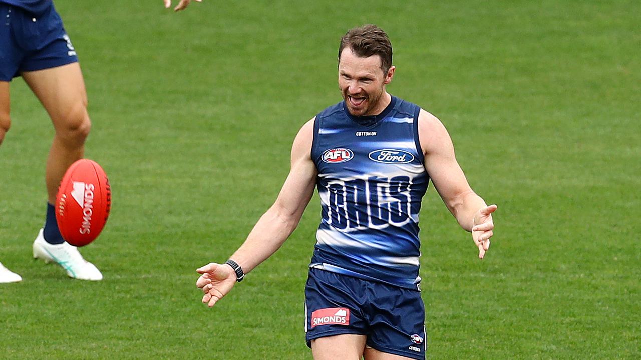 Patrick Dangerfield is a welcome return for the Cats. Picture: Alison Wynd