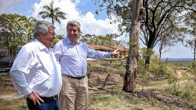 AGED CARE: Federal Member for Flynn Ken O'Dowd and Flinders Village project manager Ross Humphreys at the proposed facility site at 75 Tannum Sands Rd. Picture: Noor Gillani