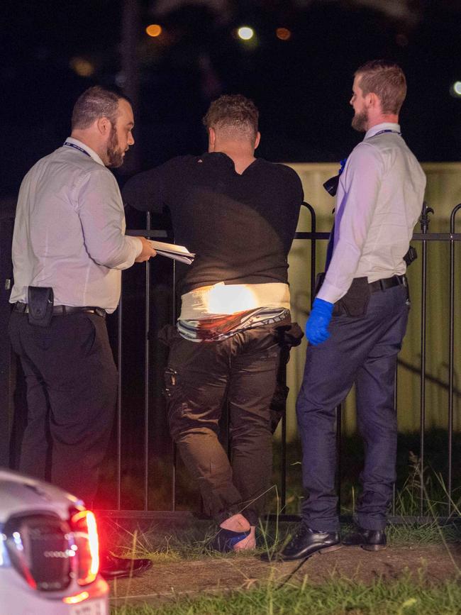 A man suffered a minor stab wound to the buttocks during the incident. Picture: Dean Asher