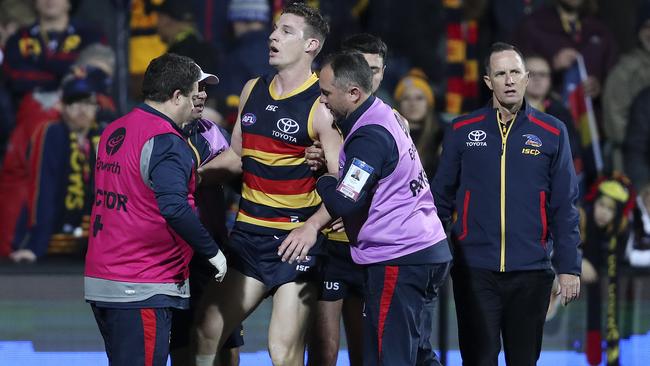 Josh Jenkins will spend some time on the sidelines but it could have been a lot worse. Pic: Sarah Reed