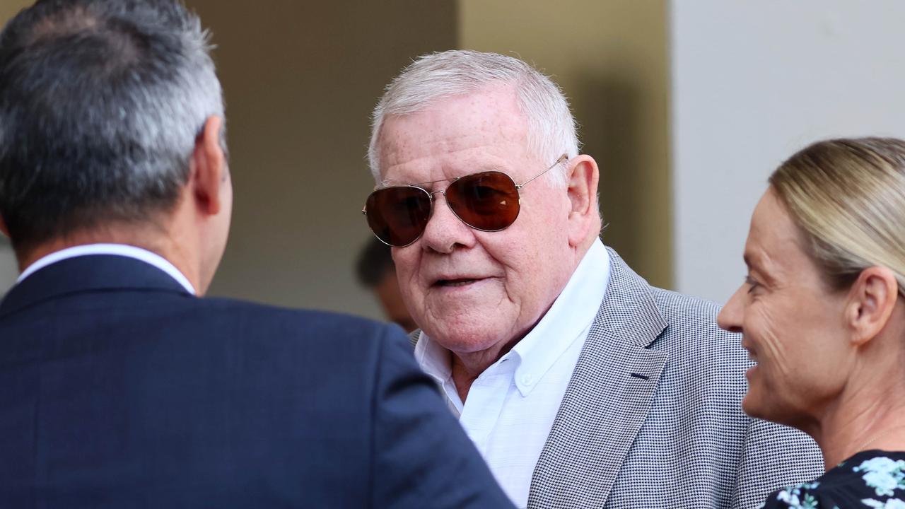 Bob McCarthy during the funeral for Souths legend John Sattler on the Gold Coast. Picture: NCA NewsWire/Tertius Pickard