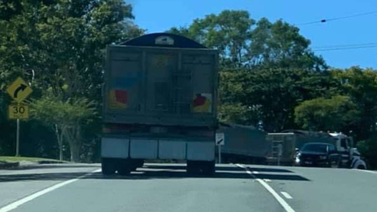 Quarry trucks on the move from Kin Kin.