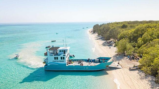 ISLAND FUN: Curtis Ferry on North West Island. Picture: Contributed