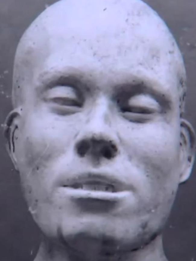 The death mask of John Jenkins, who hanged for Robert Wardell’s murder.