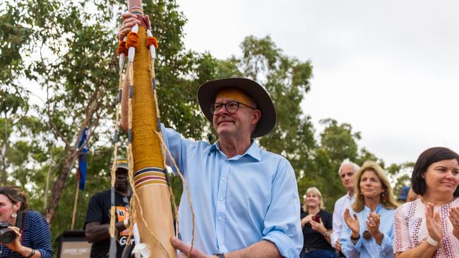 Anthony Albanese at the Garma Festival in East Arnhem in July. Picture: Getty Images