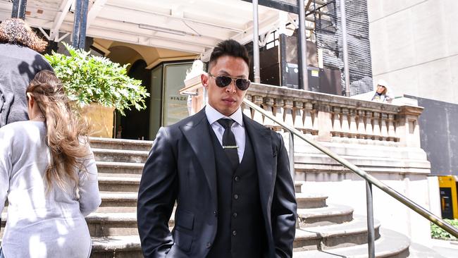 Julian Lee leaves court in 2021 during a mention for his unrelated drug charge. Picture: NCA NewsWire/Flavio Brancaleone