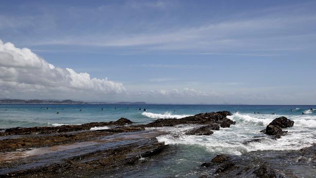 Snapper Rocks yesterday. Picture: Jerad Williams