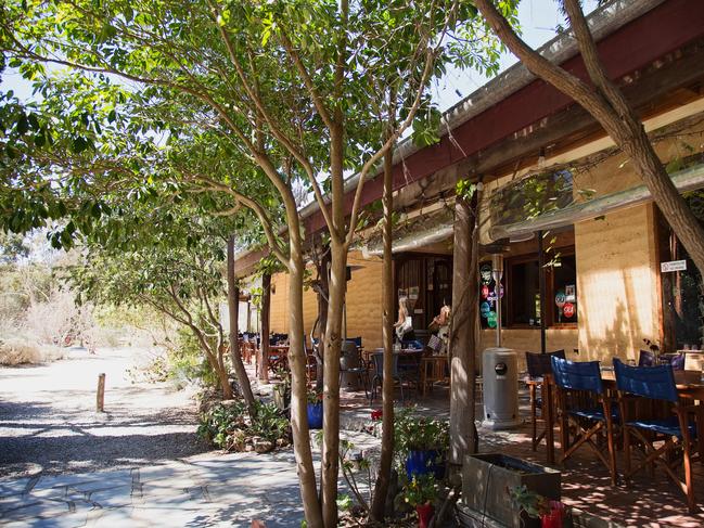 Dining on the verandah at Red Poles, McLaren Vale