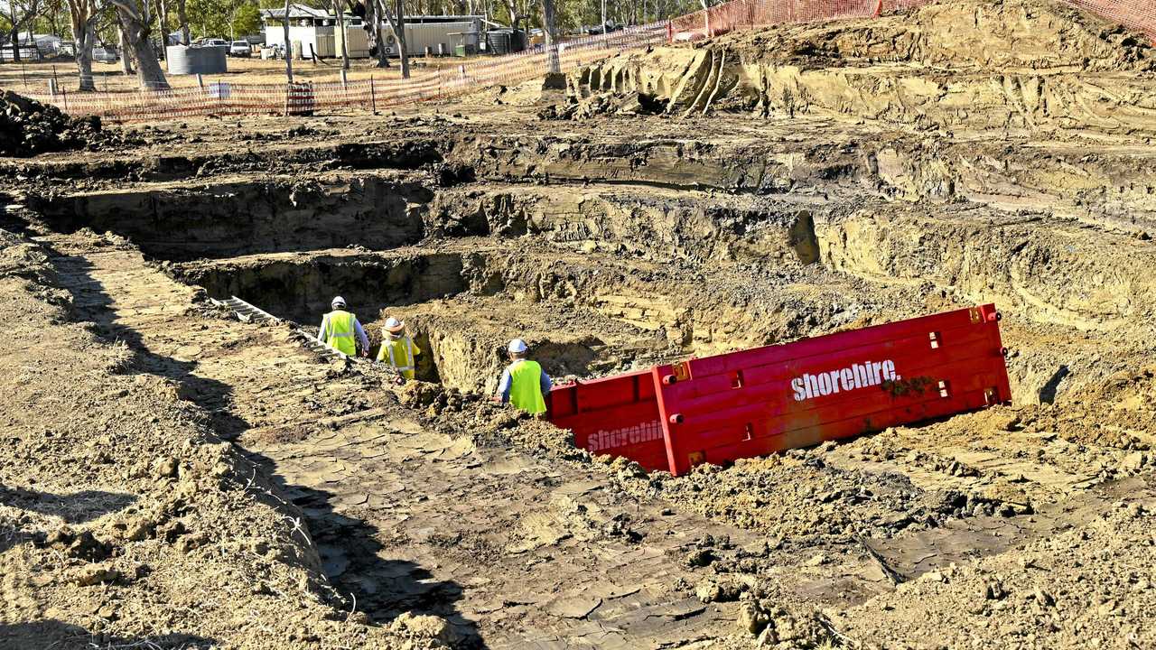 Sewage works upgrade at Walloon. Picture: Cordell Richardson